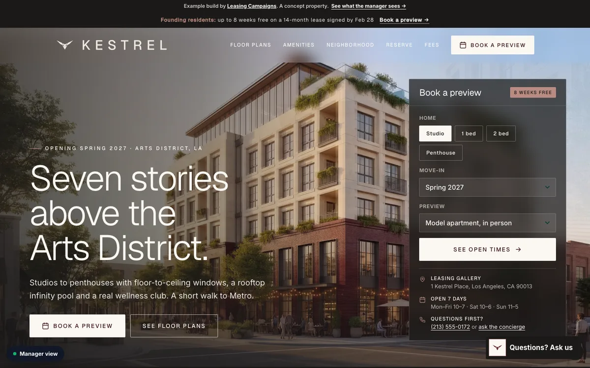 The Tangelo Redlands leasing site